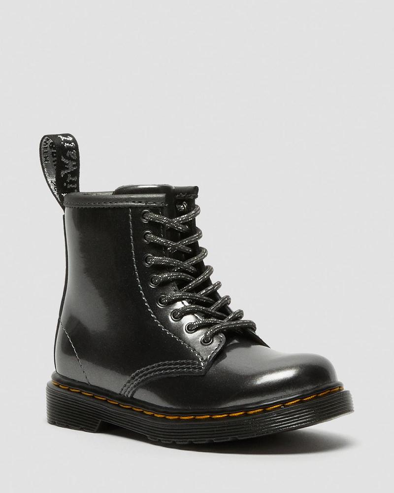 Botas con Cordones Dr Martens Toddler 1460 Metallic Niños Grises | MX 127HAP